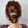 Pearl Rhinestone Wedding Floral Hair Clip with Gold Bling Bridal Headpiece for Women and Girls Gifts (Gold with Purple)