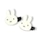 KOZUKI Hair Clip, Bunny Hair Clip, Japanese Hair Claw, White, Small (Pack of 2)
