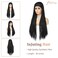 Hair Headband Box Braids Wig for Women Long Braided Synthetic Wig Stylish and Versatile Jumbo Box Braided Wig (1B)