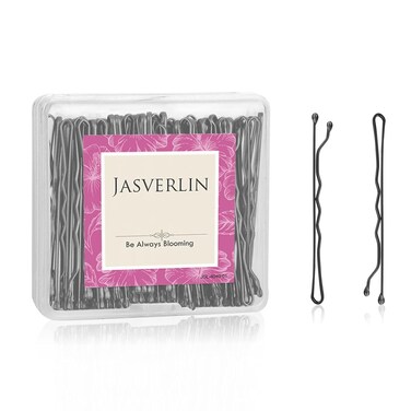 2 3/8 inch Large Hair Bobby Pins Black for Women Girls Decorative Slideproof Firm Hold Big Bobbie Hair Clips Accessories Styling Bulk Pack of 100pcs