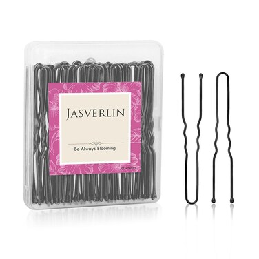 U Shaped Bobby Pins for Thick Bun Hairstyle, Ballet Hairpins for Women Girl Large Bunheads 2.4in 100pcs (Black)