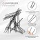 U Shaped Hair Pins Black Assorted Size, Small Long U Bobby Pin for Bun Bunheads Wedding Hairstyles Updo Accessories Women Girl 150pcs