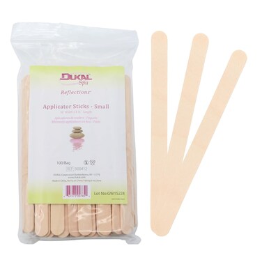 Dukal Small Wooden Wax Sticks - Body Hair Removal Applicator for Waxing, 3/8&rdquo; x 4.5&rdquo; (Pack of 100)