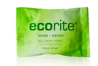 Face &amp; Body Soap with Cucumber-Melon Fragrance, Travel Size Hotel Amenities Biodegradable/Recyclable Frosted Sachet, 1oz / 30gm, Pack of 288