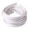 20 PCS 1 CM White Plain Satin Headbands Fabric Hard Head Bands Solid Color White Hoop DIY Craft Hairbands Hair Pieces for Women Girls