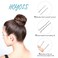 HOYOLS U Shaped Hair Bobby Pins, Metal Curved Curly Waved Bun Clips for Women Girls Grips Updo Thin Thick Hair 100 Count 2.4 Inches (Silver)