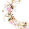 Handmade Bridal Flower Garland Bow Headband Bridesmaid Children Crown Hair Wreath Halo Adjustable Ribbon Wedding Festivals Party Cosplay