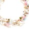 Handmade Bridal Flower Garland Bow Headband Bridesmaid Children Crown Hair Wreath Halo Adjustable Ribbon Wedding Festivals Party Cosplay