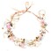 Handmade Bridal Flower Garland Bow Headband Bridesmaid Children Crown Hair Wreath Halo Adjustable Ribbon Wedding Festivals Party Cosplay