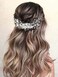 GORAIS Bride Wedding Hair Vine Flower Hair Piece Rhinestone Bridal Headpiece Hair Accessories for Women