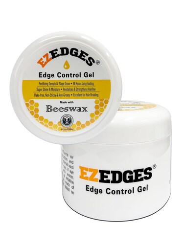 EZEDGES Beeswax Edge Control Gel, Fertilizing Temple/48 Hours Long-Lasting/Super Shine/Revitalize/Flake-Free/Hair Braiding, (8 oz.)