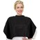 ForPro Low Fluorine Makeup Cape, Professional Mid-Length Beauty Cape with Adjustable Velcro Closure, 27.5" x 30", Black