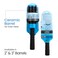 ForPro Professional Collection Expert Stylist Choice Nano Ceramic Hair Brush, 100% Natural Anion Bristle, Silicone Ergonomic Handle, 2" Ceramic Round Brush, Matte Blue