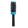 ForPro Professional Collection Expert Stylist Choice Nano Ceramic Hair Brush, 100% Natural Anion Bristle, Silicone Ergonomic Handle, 2" Ceramic Round Brush, Matte Blue