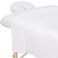 ForPro Professional Collection Premium Microfiber 3-Piece Massage Sheet Set, White, Ultra-Light, Stain, and Wrinkle-Resistant Includes Massage Flat and Fitted Sheet and Massage Face Rest Cover