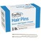 ForPro Professional Collection Hair Pins (575-Count Approx), Brown, 2" L, Ball-Tipped, Crimped, Non-Damaging, 1 Lb.