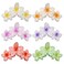 6 Pcs Big Flower Hair Claw Clips, 3Head Frangipani Flower Gradient Color Large Hair Clips, Beach Vacation Strong Hold Jaw Hairpin for Women Girls Hair Accessories (6 PCS Big)