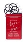Cricket Hair Clip - Love and War Hair Tin with 25 Hair Ties &amp; 30 Bobby Pins in Reusable Metal Tin for Home, On the Go, Salon, Barbershops, Red, 55 PC