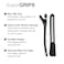 Cricket Super Grips Professional Salon Hair Clips for Styling, Cutting, Sectioning and Coloring, Rubberized Aluminum, 6-Pack, Black