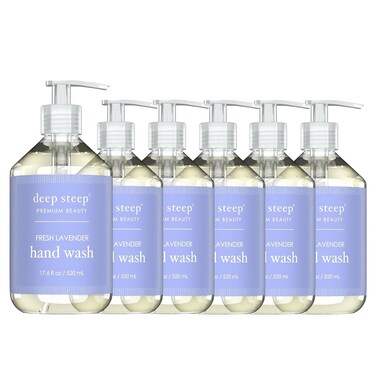 Deep Steep Liquid Hand Wash 17.6oz (Pack of 6) (Fresh Lavender)