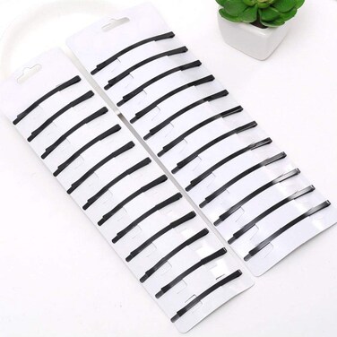 24 Pieces Women Black Metal Hair Bobby Pins Grips Girl's Hair Clip Hairstyle Barrette Hairpin Hairdressing DIY Hair Styling Tools (Small - 6.5 cm)