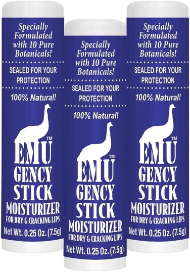 Montana Emu Ranch - EMUgency All Purpose Moisturizing Pocket Stick - 0.25 Ounce - 3 Pack - Helps Relieve Chapped, Cracked, and Split Lips and Skin