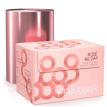 Framar Ros&eacute; All Day Aluminum Foil Roll, Hair Foils For Highlighting - Medium 1600 ft