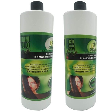 Cirugia Capilar De Celulas Madres De Manzana Con Argan (32 oz + Shampoo) Alisado Perfecto Y natural. (16oz)