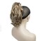 Wiginway Ponytail Messy Style Hair Extension Handmade Braid Synthetic Hair-Piece with Jaw Claw Clip (Lightest Golden Blonde with Highlights)