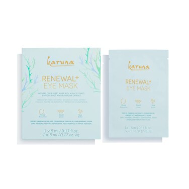 Karuna Skin - Renewal+ Eye Mask, Under Eye Patches for Tired Eyes, Beneath-the- Eye Patch with Burdock Root &amp; Mushroom Extract, Under Eye Patches for Puffy Eyes &amp; Fine Lines, 2 Patches per Pack
