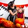 Rocutus 12pcs/set Halloween's Day Bow Knot Hair Pins Boutique clips Grosgrain Ribbon Halloween Hair Bows (Halloween 1)