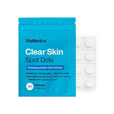 VitaMedica Clear Skin Spot Dots   Natural Blemish Spot Treatment Hydrocolloid Patches