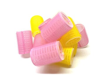 Large Cling Stick Hair Curler Self Holding Rollers 12 Count