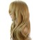 Women's Long Curly Body Wavy Heat Resistant Blonde with Highlights Wig Synthetic Full Hair Wig Inclined Bangs for Women
