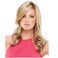 Women's Long Curly Body Wavy Heat Resistant Blonde with Highlights Wig Synthetic Full Hair Wig Inclined Bangs for Women