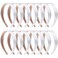 SIQUK 14 Pieces Satin Headbands White Ribbon Headband 1 Inch Plain DIY Hair Headbands for Women and Girls