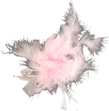 Touch of Nature Feather Turkey Flat Chandelle Clip Light Pink 1pc