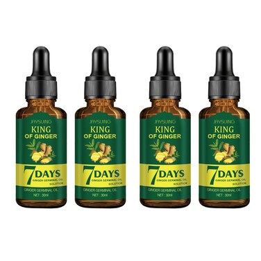 Magik 4-8 Pack Ginger Hair Growth Serum Germinal Oil Regrow 7 Days Loss Treatment (4 Pack)