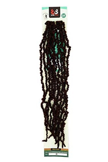 Bobbi Boss Butterfly Locs Pre-Loop Crochet Braid 24" (4-Pack, T1B/BUG)