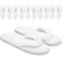 Frcctre 6 Pack Flip Flop Spa Slippers, Fluffy Coral Fleece Reusable House Slippers for Guests, Hotel, Travel, Washable Not Disposable