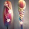 Beauty Star 29" Colorful Mannequin Head with 100% Syntheic Hair, Doll Head for Hair Styling and Braiding Practice, Professional Bride Cosmetology Training Manikin Head with Clamp Stand Updo Kit