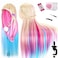 Beauty Star 29" Colorful Mannequin Head with 100% Syntheic Hair, Doll Head for Hair Styling and Braiding Practice, Professional Bride Cosmetology Training Manikin Head with Clamp Stand Updo Kit