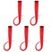 5pcs Red Clip in Hair Extensions 100% Human Hair 18 Inch Colored Party Highlights Clip in Extensions for Women Kids Girls