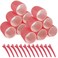12 Piece Hair Roller Set with Clips, Self Grip Hair Roller, Hair Rollers Hair Curler for Long Medium Short Hair, Random Color (Jumbo, Random Color)