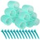 12 Piece Hair Roller Set with Clips, Self Grip Hair Roller, Hair Rollers Hair Curler for Long Medium Short Hair, Random Color (Medium, Random Color)