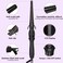 Professional 1-1/2" Tapered Curling Wand with Short Clamp, Ceramic Curling Iron for Long Lasting Curls or Waves, Hair Curling Iron Wand with Adjustable Temp, Auto Shut-Off