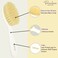 Parcelona French Grooming Combo White 6" Celluloid Soft Natural Silk Bristles Baby Brush and Comb for Girls and Toddlers Styling Girls Hair Accessories (White)