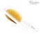 Parcelona French Grooming Combo White 6" Celluloid Soft Natural Silk Bristles Baby Brush and Comb for Girls and Toddlers Styling Girls Hair Accessories (White)