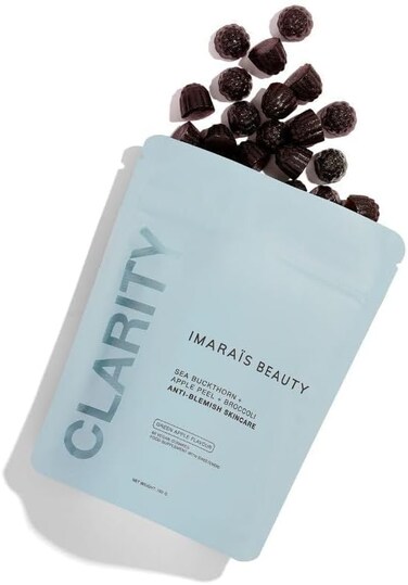 IMARA&Iuml;S BEAUTY by Sommer Ray Clarity Chewables - Vegan Friendly Anti-Blemish Skincare - Helps Fight Pimples, Blackheads, Hormonal Acne from The Inside Out - Sugar Free, PETA-Certified, 60 Count