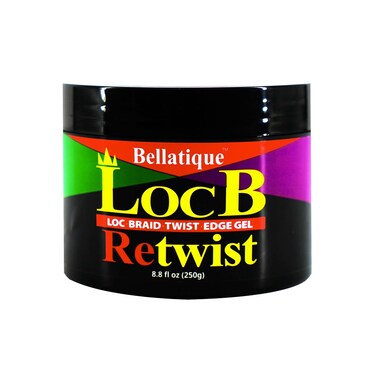 Loc B Retwist Loc, Braid, Twist, Edge Gel for Natural, Relaxed, Dry, Dull, &amp; Brittle Hair (8.81 oz) - No Flaking, No Whitening, Fast Drying, High Shine, Maximum Hold - Last Up to 48 Hrs
